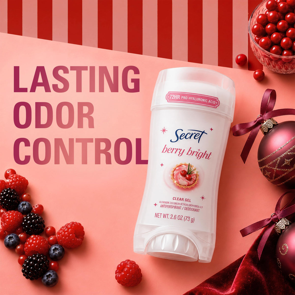 Secret Antiperspirant Deodorant for Women, Cozy Vanilla Scent, 2.6 oz