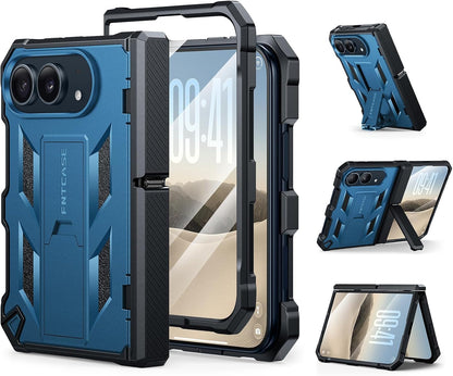 FNTCASE for iPhone 16 Case with Belt Clip and Built-in Screen Protector