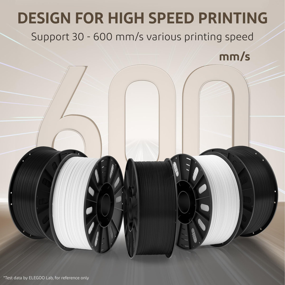 ELEGOO Rapid PETG 3D Printer Filament 1.75mm Black 1KG