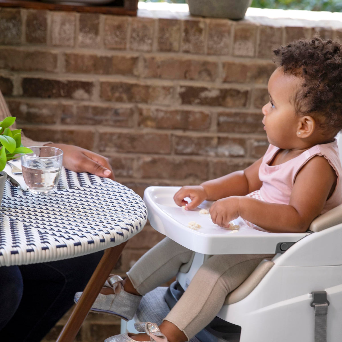 Ingenuity Baby Base 2-in-1 Booster Seat with Tray, Feeding & Floor Seat