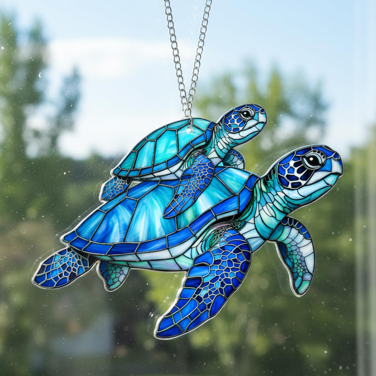 Sea Turtle Gift for Women, Mom & Daughter Christmas Ornament with Card