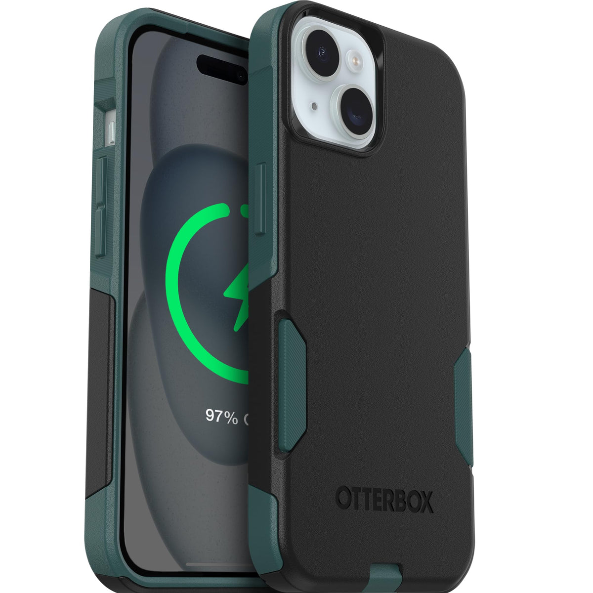 OtterBox iPhone 17e, 16e, 15, 14, & 13 Commuter Series Case - Black, Slim & Tough, Pocket-Friendly, with Port Protection - Thin & Protective iPhone Case, Dual-Layer, Impact Absorbing iPhone Case