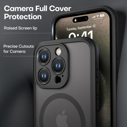 ImpactStrong Magnetic Guard Designed for iPhone 17 Air Case [Camera Protection] [Military Grade Drop Tested] [Compatible with MagSafe] Slim Translucent Matte Phone Case (6.6") - Navy Blue