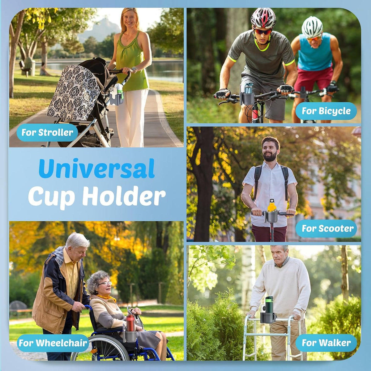 2-Pack Cup Holder for Walker: Wheelchair Cup Holder for Seniors and Adults