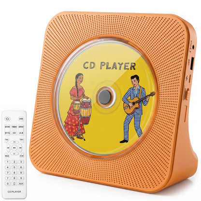 Gueray CD Player Portable Bluetooth Desktop CD Player for Home (Black)