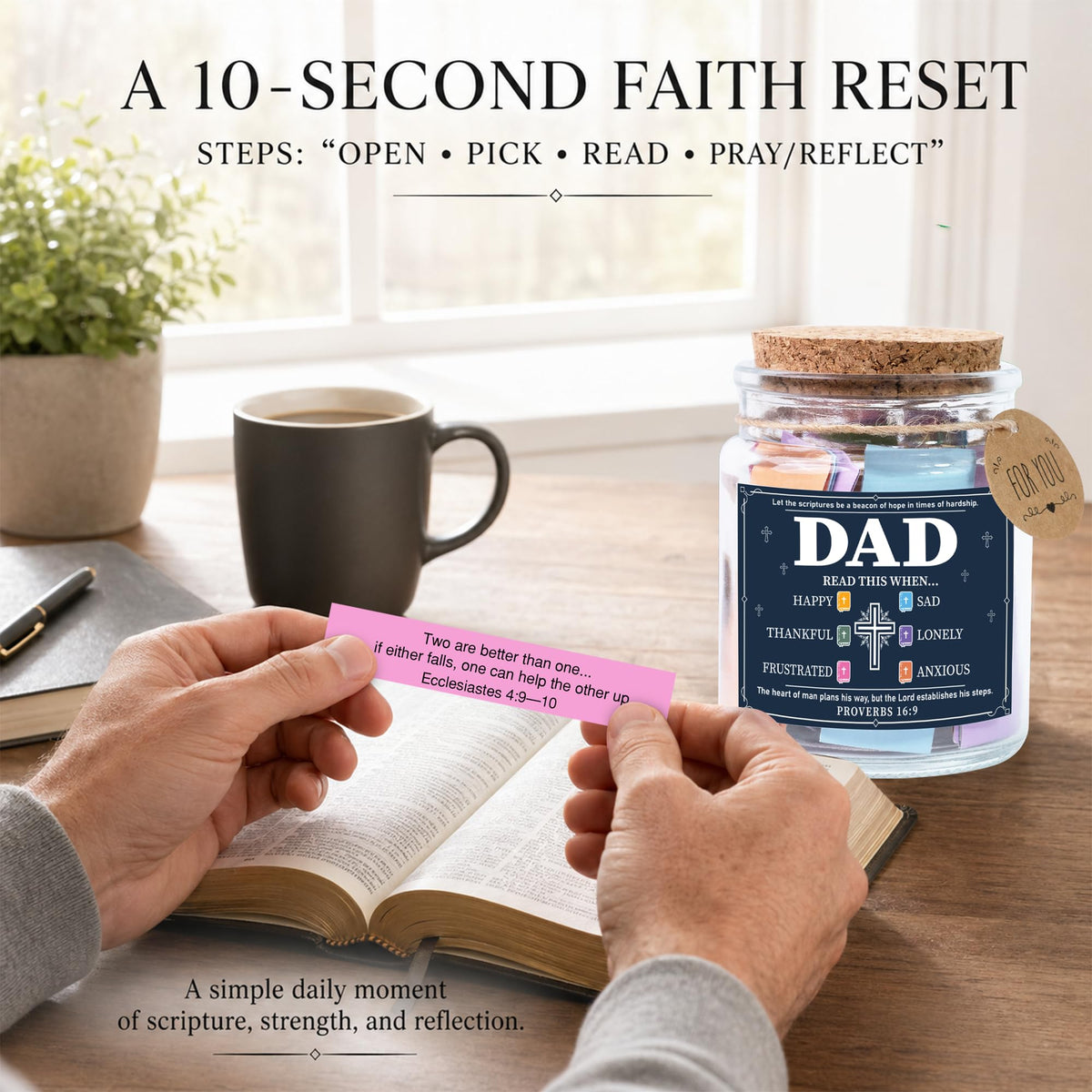 Read This When Bible Verses Jar – Birthday Gifts for Women, Christian Gifts, Christmas Gift for Women, Gift for Mom from Daughter