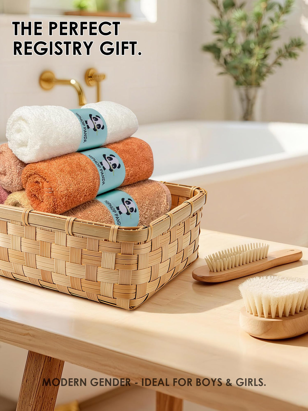 HIPHOP PANDA Soft Baby Washcloths, 2-Layer, 30 Pack Newborn Gift Set