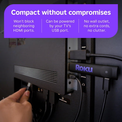 Roku Streaming Stick 4K with Voice Remote - HDR10+ & Dolby Vision