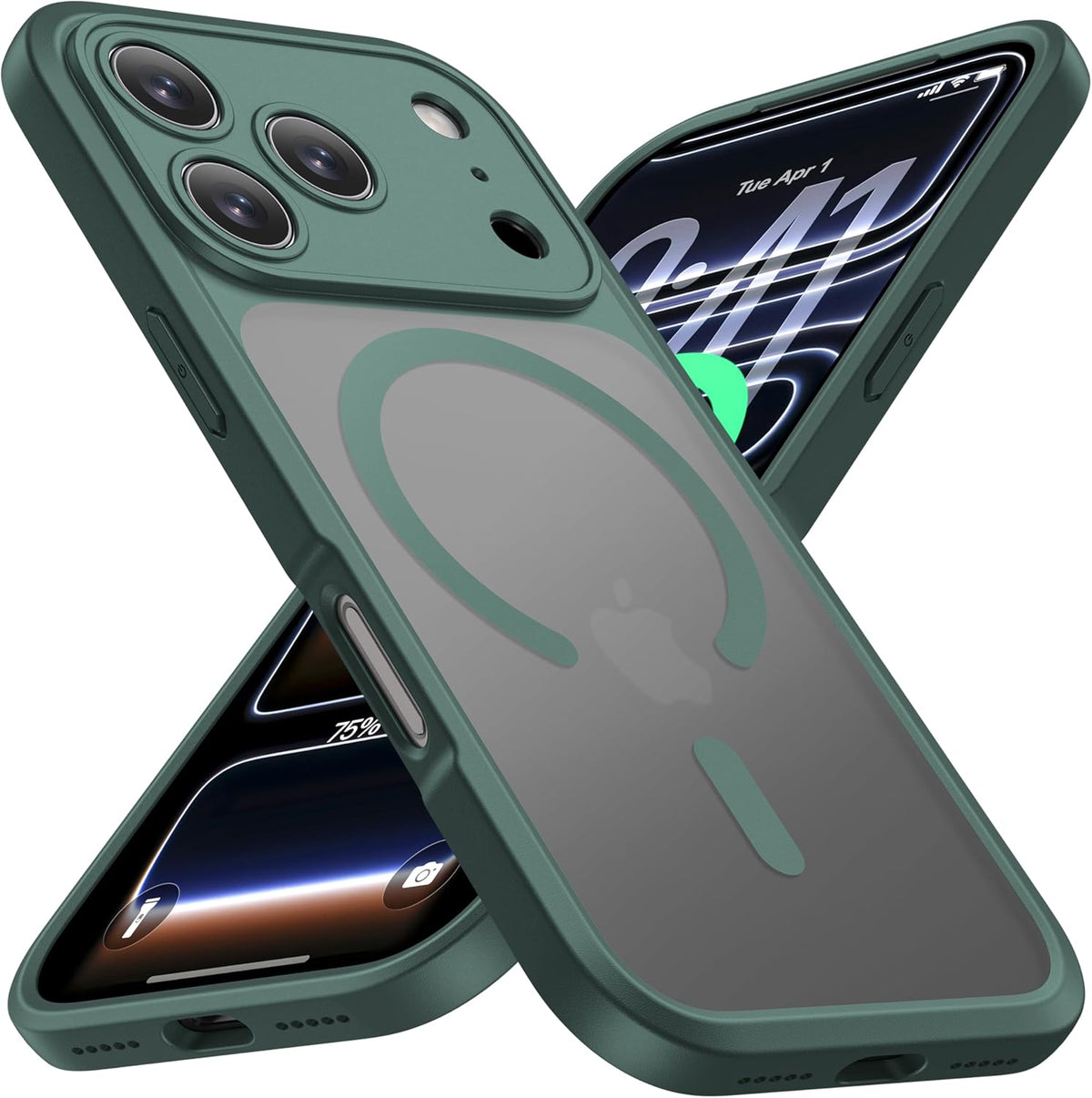ImpactStrong Magnetic Guard Designed for iPhone 17 Air Case [Camera Protection] [Military Grade Drop Tested] [Compatible with MagSafe] Slim Translucent Matte Phone Case (6.6") - Navy Blue
