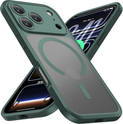 ImpactStrong Magnetic Guard Designed for iPhone 17 Air Case [Camera Protection] [Military Grade Drop Tested] [Compatible with MagSafe] Slim Translucent Matte Phone Case (6.6") - Navy Blue