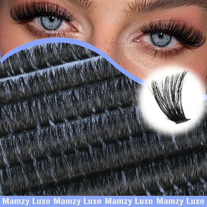 Lash Clusters Wispy 60D Eyelash Clusters 10-18mm Fluff Cluster Eyelash Extensions D Curl No Plastic Feel Individual Lashes Extension 240 Pcs Versatile False Eyelashes Clusters