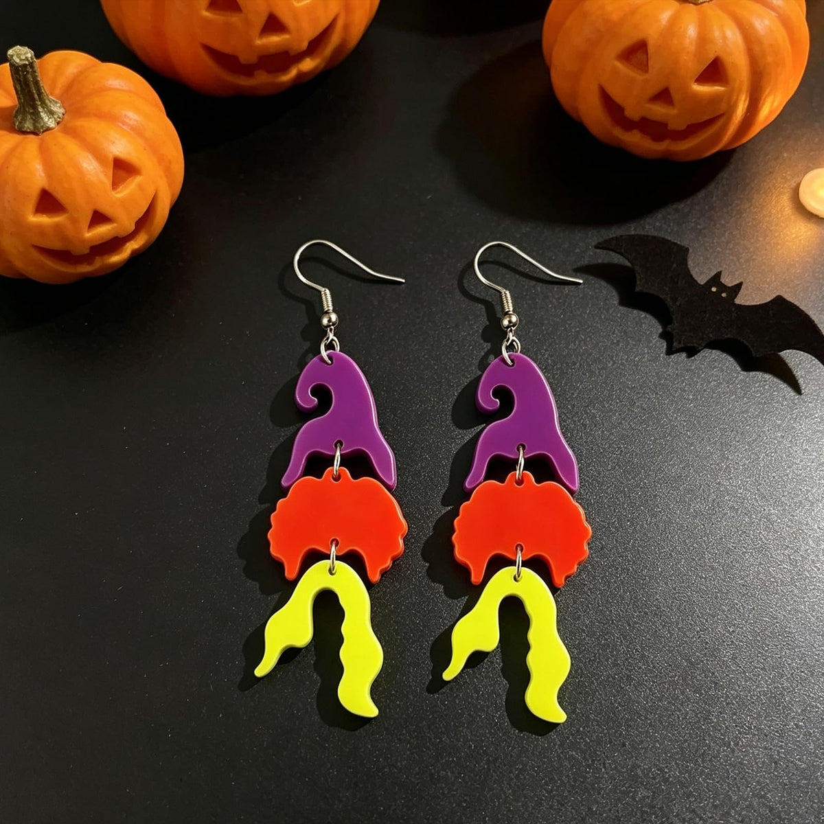 Hocus Pocus Earrings for Women Spooky Witch Halloween Pumpkin Earrings Halloween Accessories Witch Jewelry