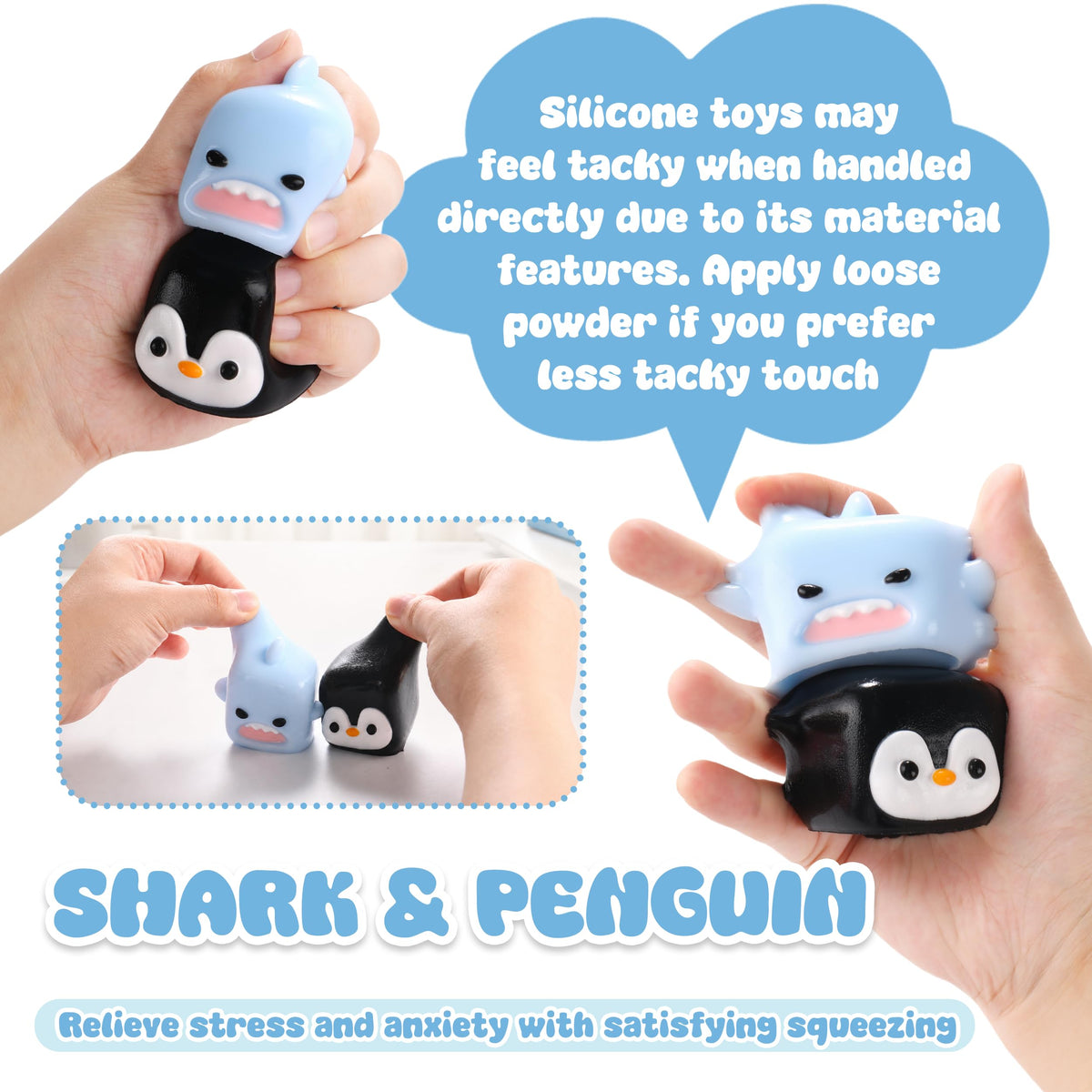 Handmade Taba Seal Squishy Stress Relief Toys - Ultra Soft Silicone Squeeze Toys for Kids & Adults, Reusable Non-Violent Squishy Toys for Stress Relief & Relaxation