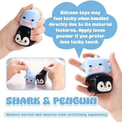Handmade Taba Seal Squishy Stress Relief Toys - Ultra Soft Silicone Squeeze Toys for Kids & Adults, Reusable Non-Violent Squishy Toys for Stress Relief & Relaxation
