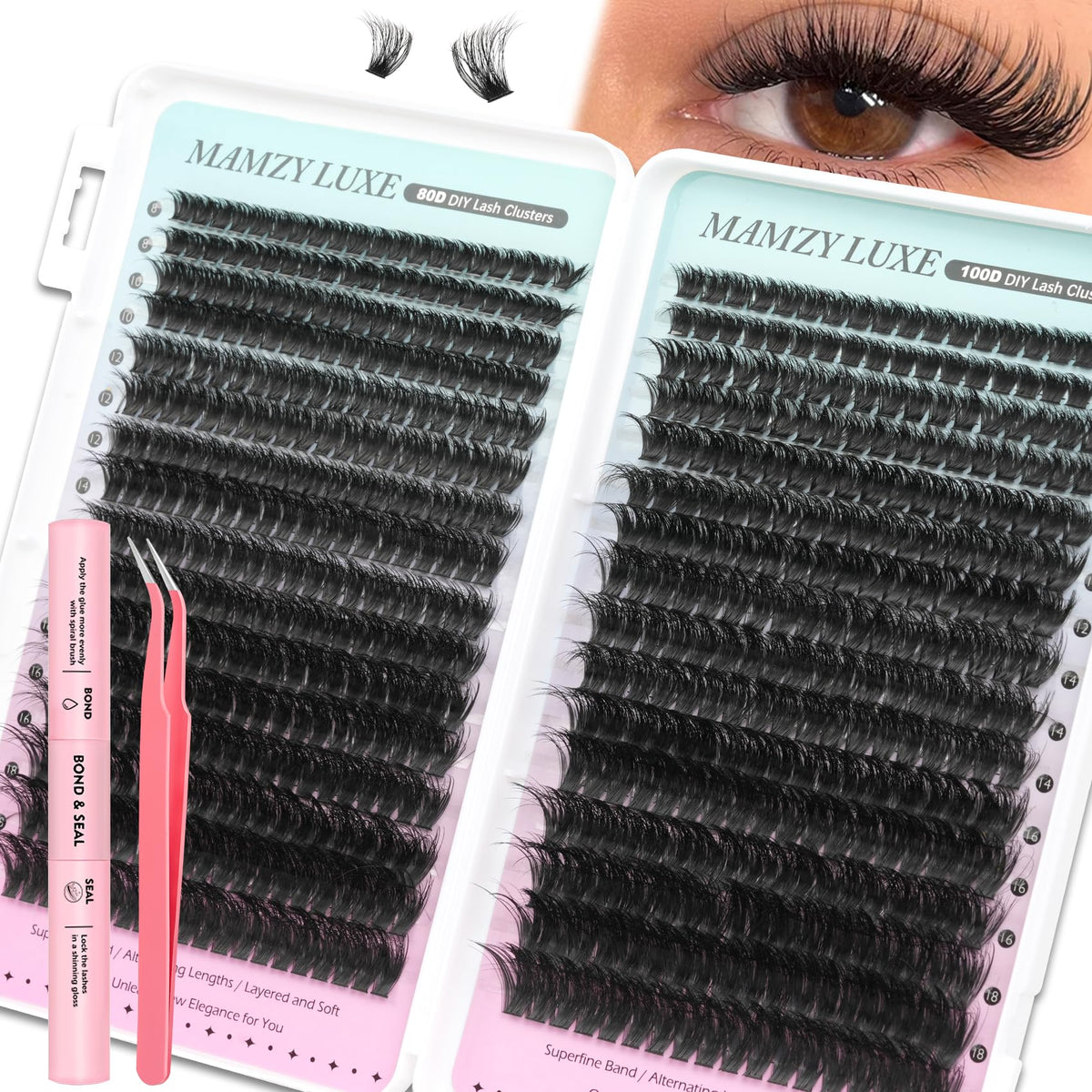 Lash Clusters Wispy 60D Eyelash Clusters 10-18mm Fluff Cluster Eyelash Extensions D Curl No Plastic Feel Individual Lashes Extension 240 Pcs Versatile False Eyelashes Clusters
