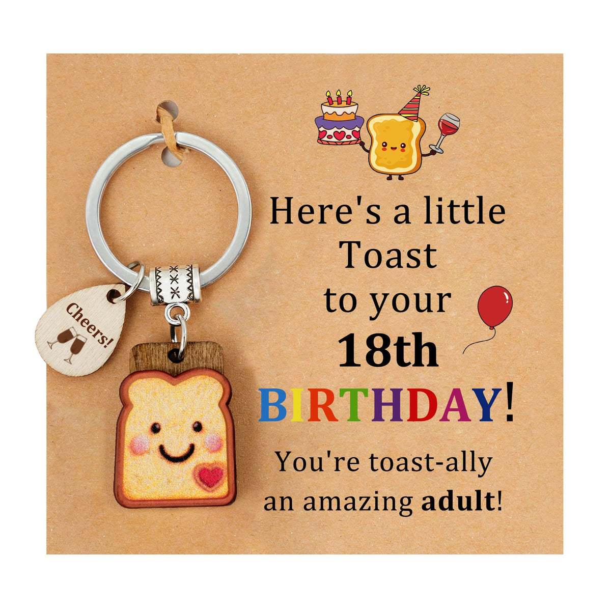 Toast Keychain for Girls New Beginnings Congratulations Gifts