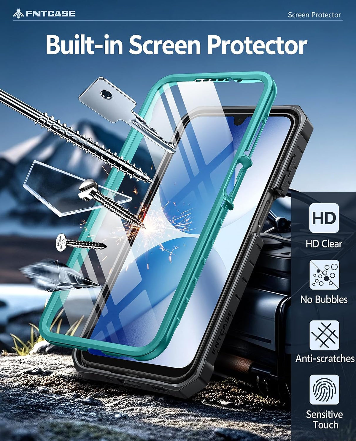 FNTCASE for Google Pixel 11 Pro XL Case with Built-in Screen Protector