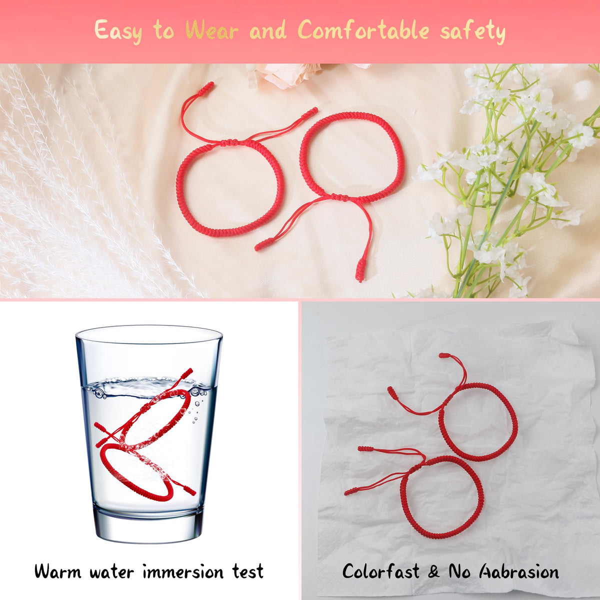 Red Bracelet for Women Men Red String Bracelet Baby Protection Gift