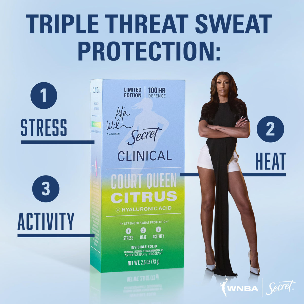 Secret Clinical Antiperspirant Deodorant for Women, Completely Clean 2.6 oz