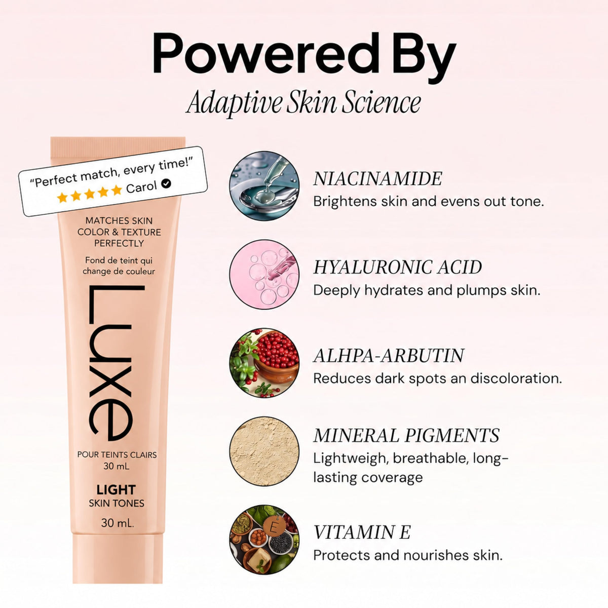 Luxe Color Changing Foundation – Medium
