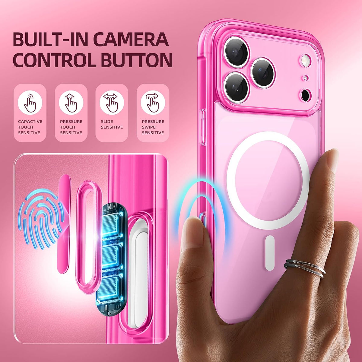 BERFY for iPhone 16 Pro Max Case, Fit for MagSafe