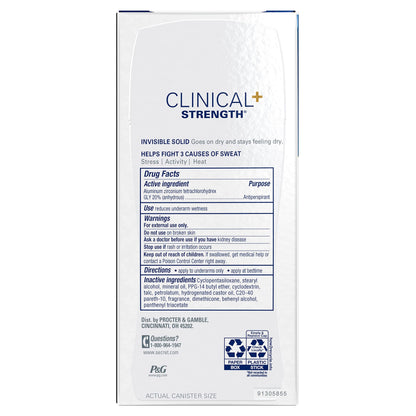 Secret Clinical Antiperspirant Deodorant for Women, Completely Clean 2.6 oz