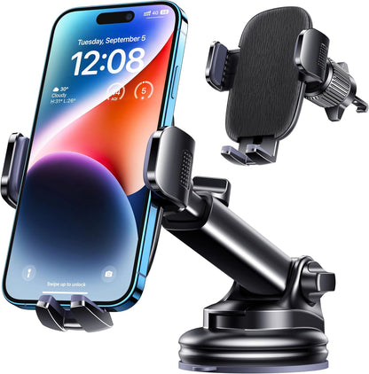 Qifutan Dash Mounted Holders Phone Holders for Your Car Phone Mount for Car Windshield Dashboard Air Vent Universal Pads Mats Mounts Hands Free Automobile Cell Phone Holder Fit for iPhone Smartphone