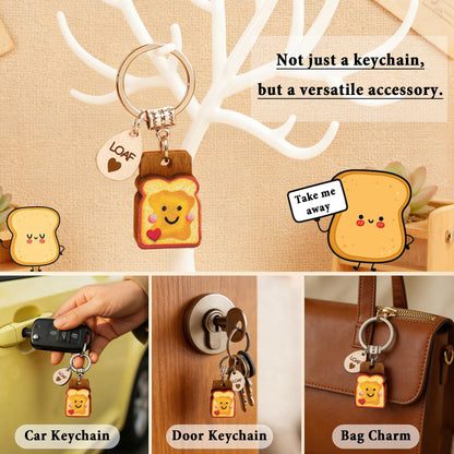 Toast Keychain for Girls New Beginnings Congratulations Gifts