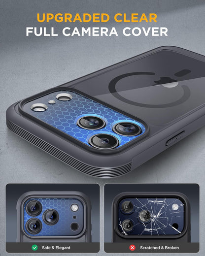 Miracase for iPhone 17 Pro Privacy Series Case, Magsafe, Deep Blue
