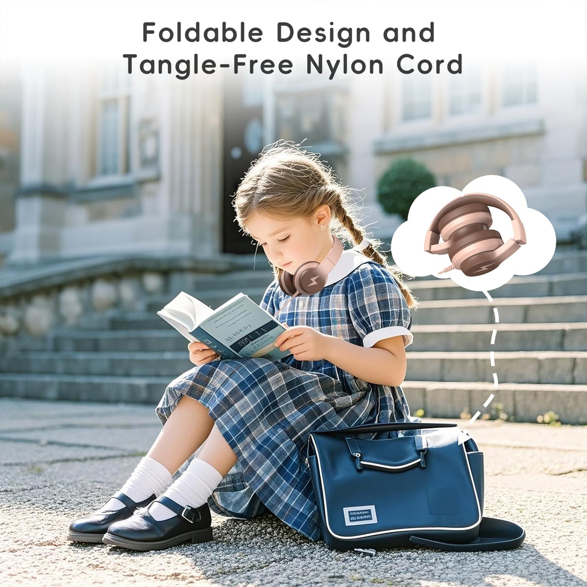 Candy Bila Wired Kids Headphones for School, Over-Ear for Boys Girls