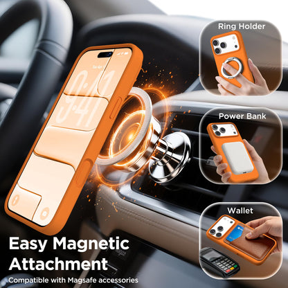 Magnetic for iPhone 18 Pro /17 Pro Case Silicone, Wine Red