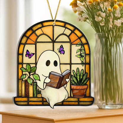 Halloween Plant Gifts, Stained Glass Window Hanging, Gothic Spooky Decor