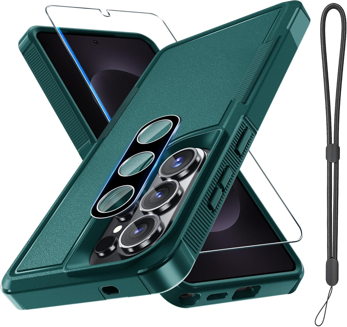 for Samsung Galaxy S24 FE Case, Full Body Heavy Duty Cover, Black Matte