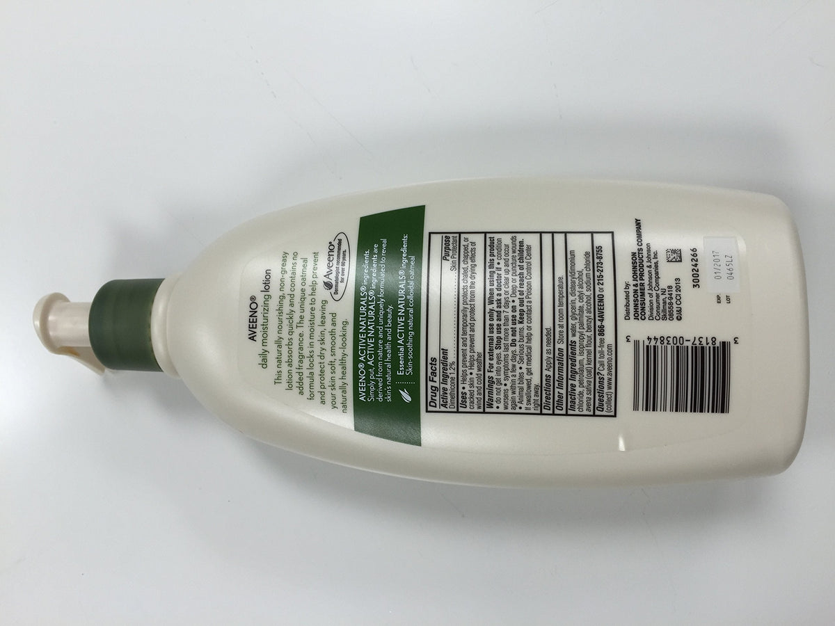 Aveeno Daily Moisturizing Body Lotion, Fragrance-Free, 18 fl. oz