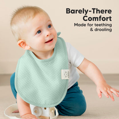 KeaBabies 8-Pack Organic Baby Bibs for Drooling and Teething (Sweet Charm)
