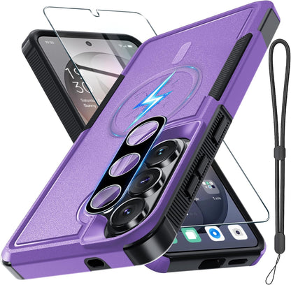 for Samsung Galaxy S24 FE Case, Full Body Heavy Duty Cover, Black Matte