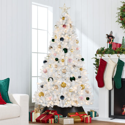 Best Choice Products 6ft Artificial Christmas Tree with LED Twinkling Lights, Pre-Lit Spruce Realistic Holiday Xmas Décor, 250 Lights, 798 Tips