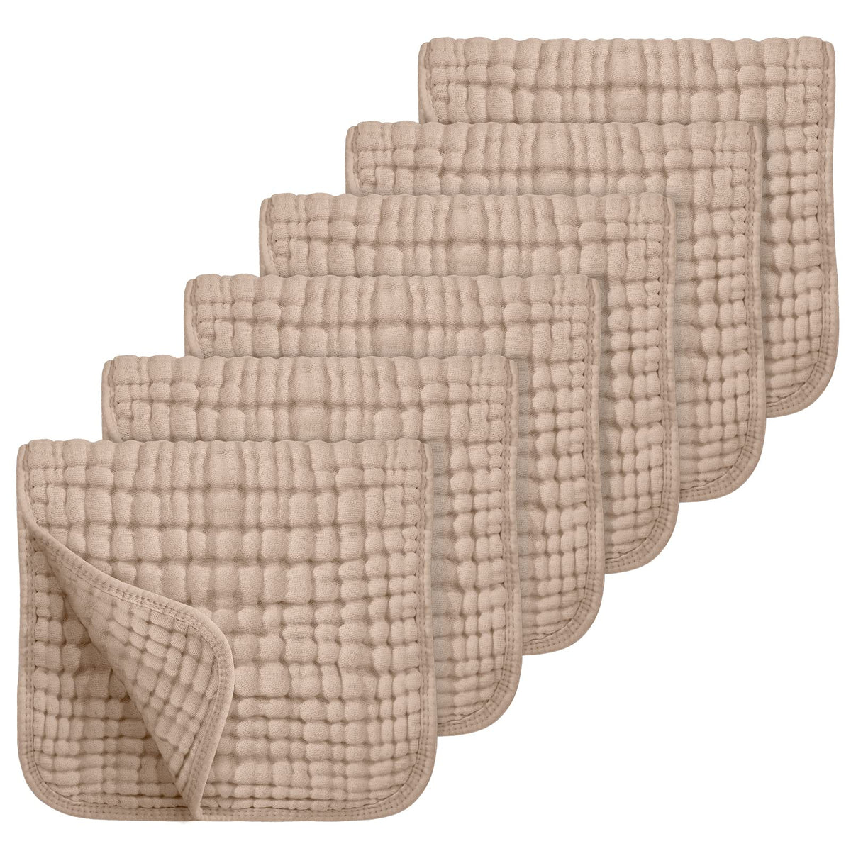 Looxii Muslin Baby Burp Cloths, Absorbent Brup Rags 6 Pack Set for Baby