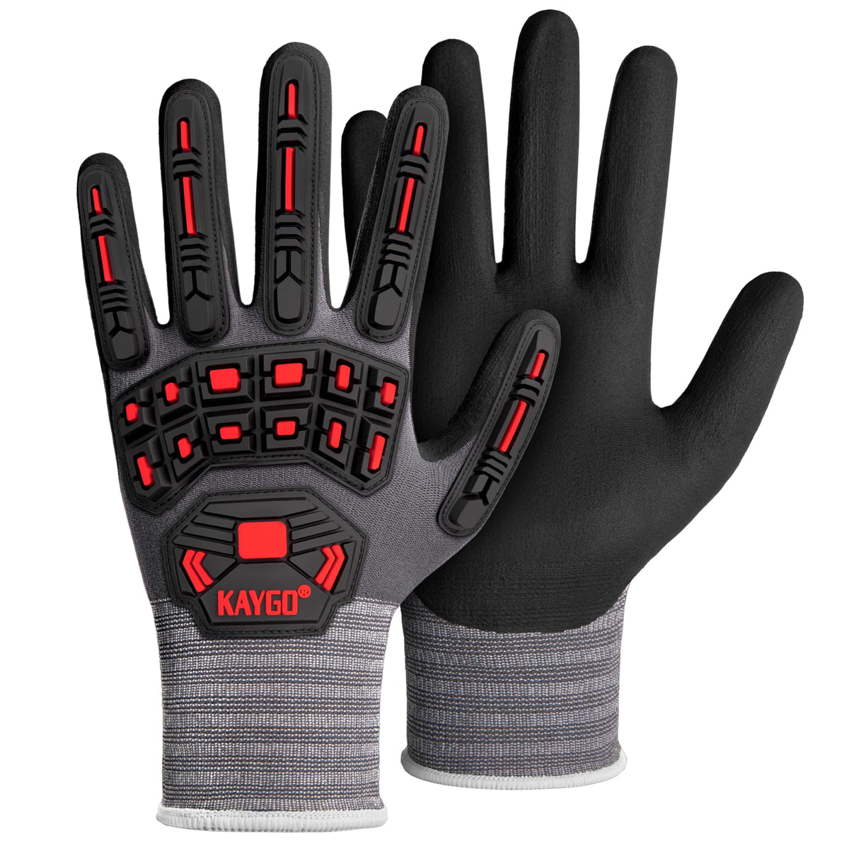 KAYGO Safety Work Gloves MicroFoam Nitrile Coated 12 Pairs, KG18NH