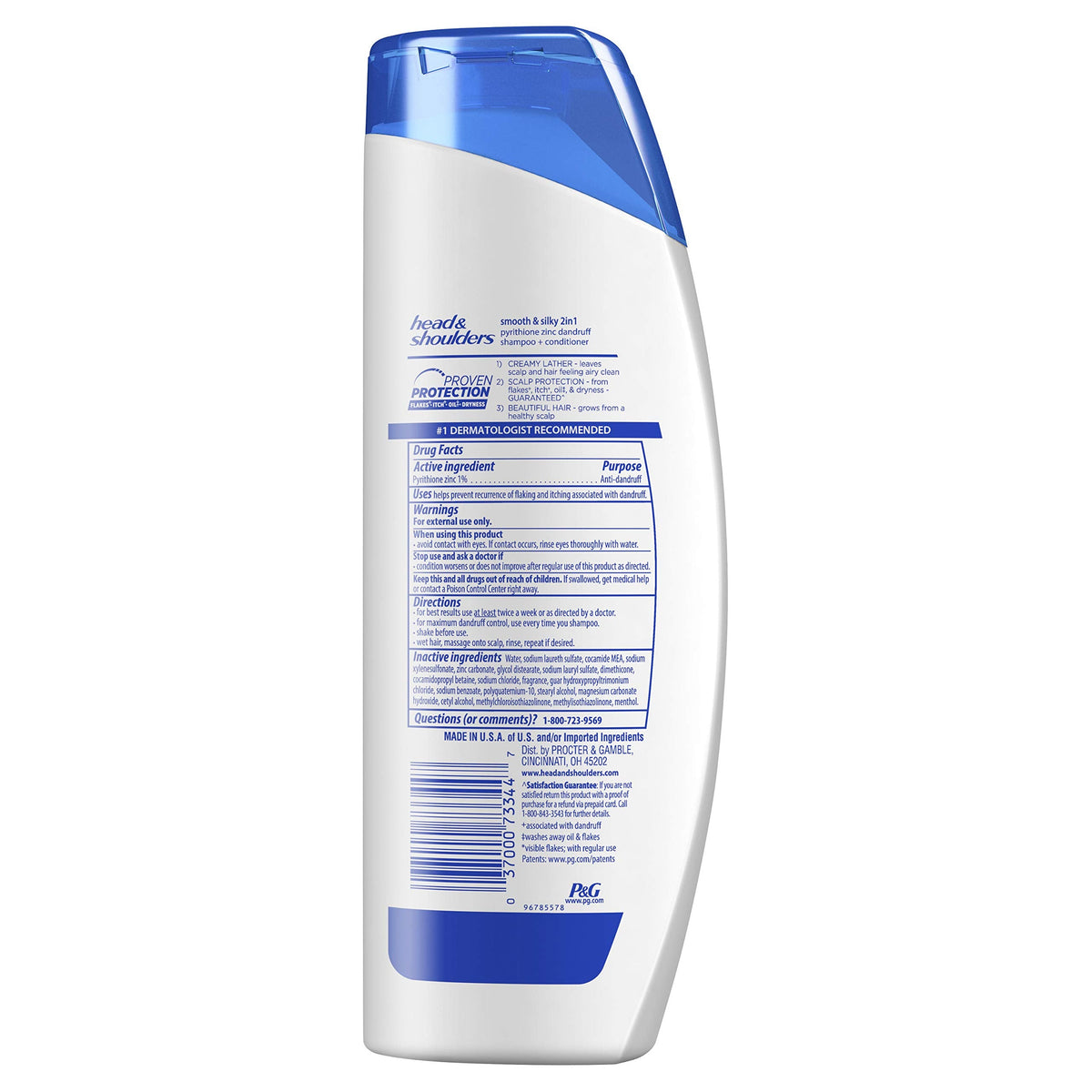 Head and Shoulders Classic Clean Anti-Dandruff 2 in 1 Paraben Free Shampoo and Conditioner, 32.1 fl oz
