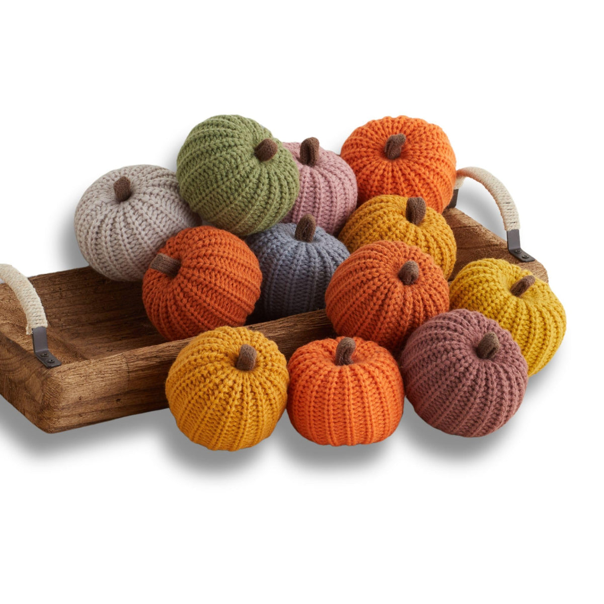 Mini Knit Pumpkins Set of 5, Fall Décor (Autumn Set)