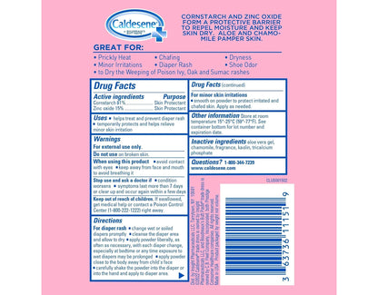Caldesene Medicated Protecting Powder with Zinc Oxide & Cornstarch-Talc Free, 5 Ounce (5 Pack)