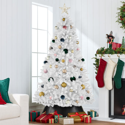 Best Choice Products Artificial Christmas Tree, 6ft Premium Unlit Realistic Spruce Holiday Décor w/Dense Branches, Easy Assembly, Metal Base - Green Spruce
