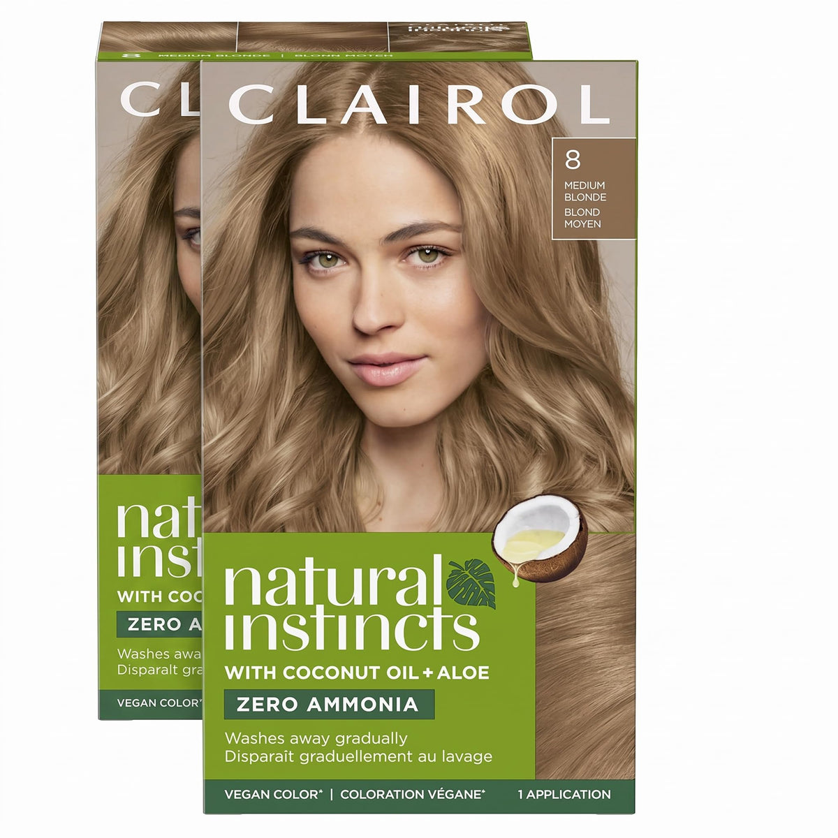 Clairol Natural Instincts Demi-Permanent Hair Dye, 4 Dark Brown | 1 Pack