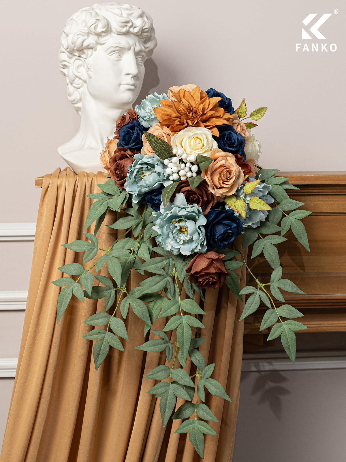 Fall Artificial Flowers DIY Bouquet Combo Faux Rose for Home Decor
