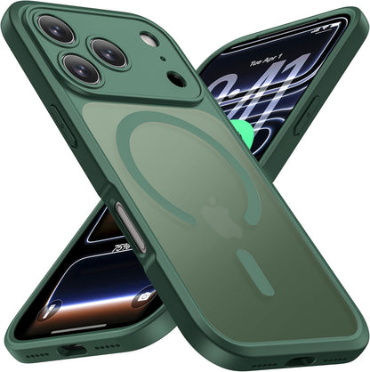 ImpactStrong Magnetic Guard Designed for iPhone 17 Air Case [Camera Protection] [Military Grade Drop Tested] [Compatible with MagSafe] Slim Translucent Matte Phone Case (6.6") - Navy Blue