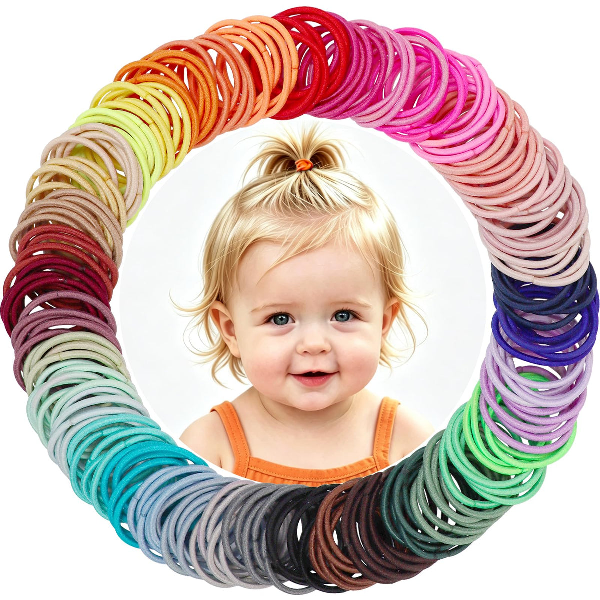 200PCS Baby Hair Ties,Small Hair Ties for Baby Girls Toddlers