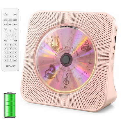 Gueray CD Player Portable Bluetooth Desktop CD Player for Home (Black)