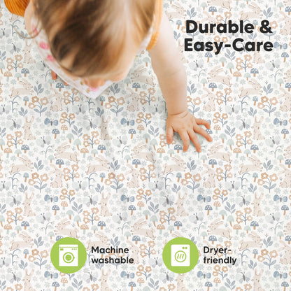 2pk Mini Crib Sheets Fitted 38x26 Pack N Play Mattress Sheet (Bumble Bear)