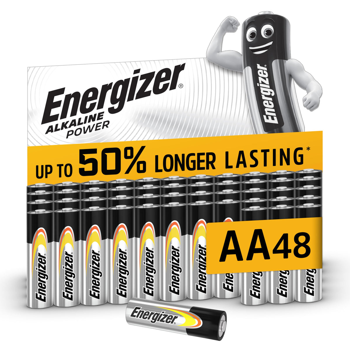 Energizer Alkaline Power AA+AAA Batteries (48 Combo Pack) Everyday Devices